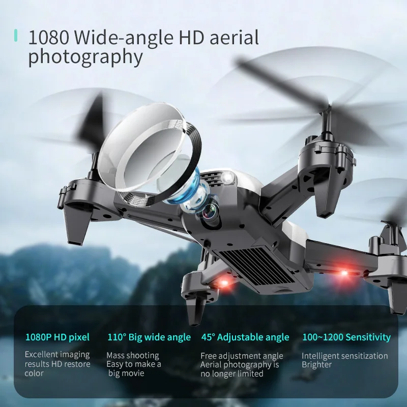 Радиоуправляемый FPV Wi Fi Дрон с 4K широкоугольной HD камерой удержание высоты 1080P