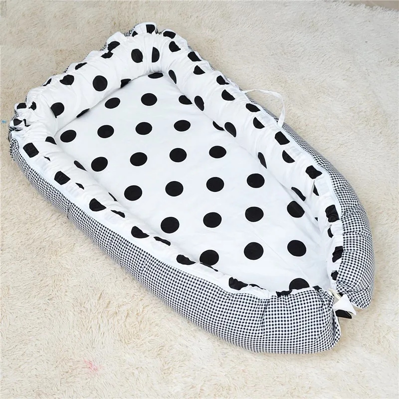 

INS Nordic Cotton Baby Portable Crib Uterine Bionic Nest Bed Washable Detachable Travel Cot Newborn Infant Baby Kids With Bumper