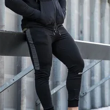 Высококачественные хлопковые брюки для бега, мужские осенние гимнастические спортивные брюки, мужская спортивная одежда, быстросохнущие штаны для бега, брюки для фитнеса и тренировок