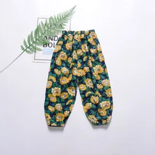 Хлопковые брюки для девочек; Летние противомоскитные штаны для малышей; воздухопроницаемые штаны для девочек; шорты для маленьких девочек