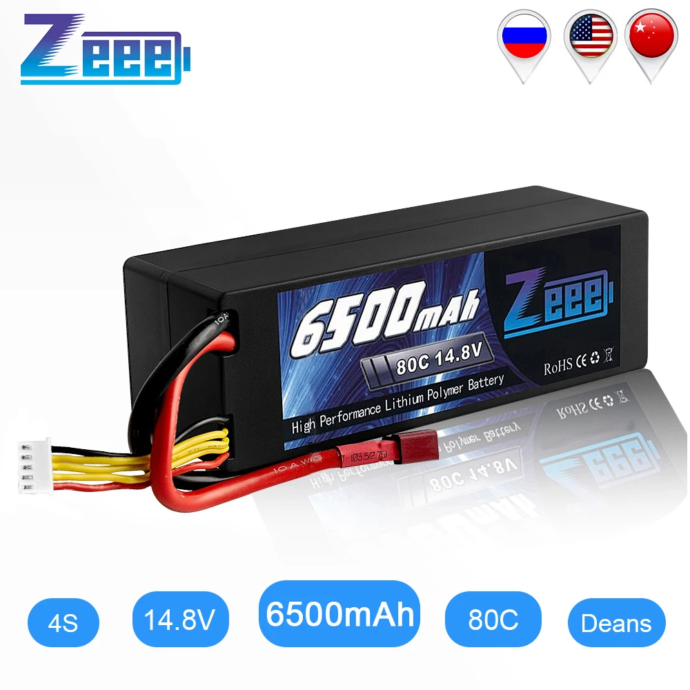 Zeee RC Lipo батарея 14,8 в 4S 6500 мАч аккумулятор с ру Lipo 80C RC батарея с Deans Разъем для RC Автомобиль Лодка Грузовик самолет БПЛА гонки