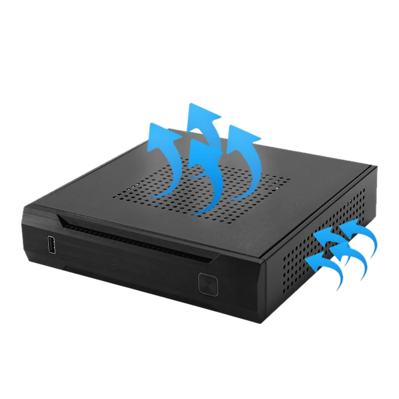 Teatro em Casa Fino Mini Case Htpc Horizontal Gabinete Secc Computador Mini-atx Gaming Desktop Chassis Itx - Imagem 2