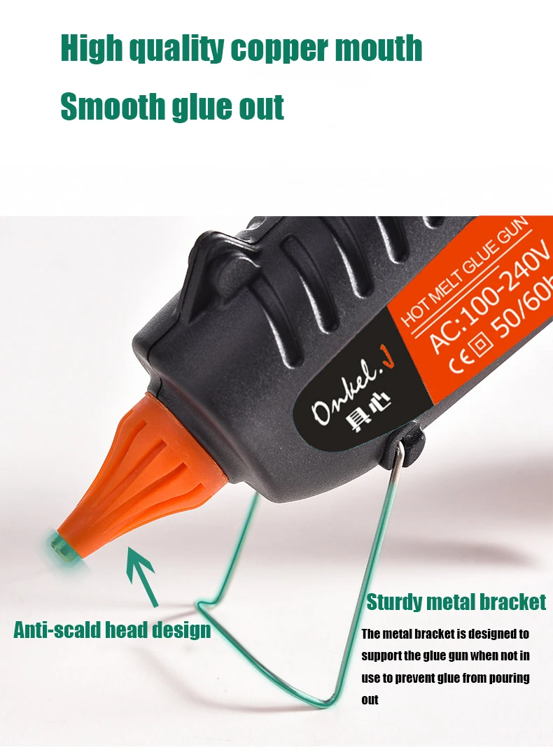 100W 150W  Hot Melt Glue Gun  for Home DIY Industrial Manufacture Use 11mm Glue Sticks Pure copper nozzle