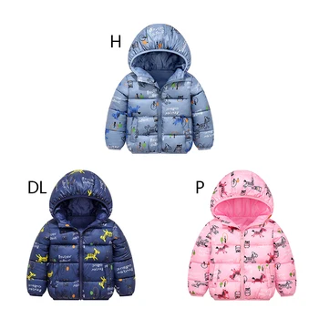 

New Jacket Coat Baby Girls Boys Parka Kids Jacket Hood Winter Warm Children Jacket Spring Fall Toddler Outerwear 1-7 Year