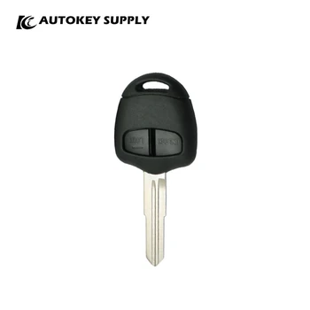 Per Mitsubishi Evo Outlander 2 pulsanti Shell chiave remota (sinistra) senza Logo Autokeysupply AKMSS235
