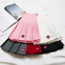 Сезон весна-лето юбка новая женская плиссированная юбка в Корейском стиле в духе колледжа; с высокой талией с надписью короткая юбка