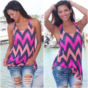 

Fashion Women Boho Beach Summer Holiday Stripe Vest Top Casual Tank Ladies harajuku Blouse roupa feminina chemise femme