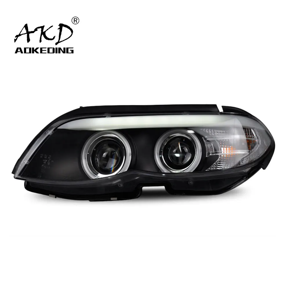 Akd Auto Styling Kopf Lampe Fur Bmw X5 Scheinwerfer 2004 2006 E53 Led Scheinwerfer Drl Angel Eye Hid Bi Xenon Auto Zubehor Car Light Assembly Aliexpress