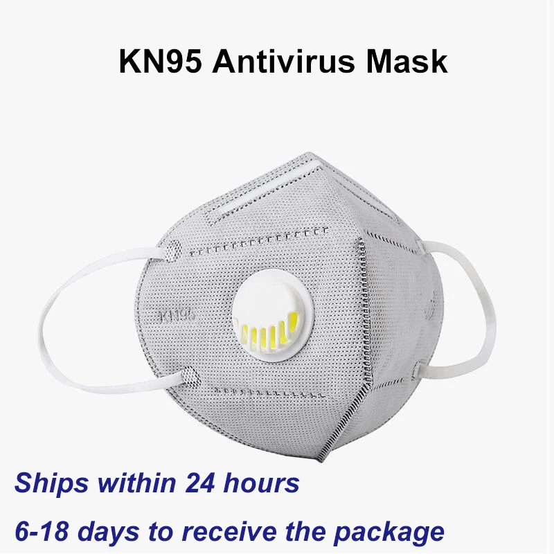 

NEW KN95 Masks Pm2.5 Anti-fog Anti-dust Valved Breathable Mouth Face Mask