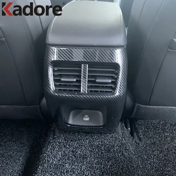 

For Hyundai Sonata 2020 2021 Carbon Fiber Armrest Box Rear Air Condition Vent Outlet Cover Trim Interior Car Styling Accessories