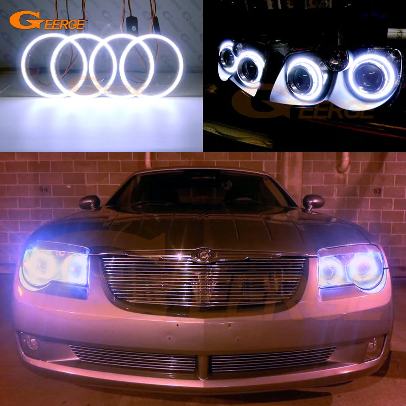 Для Chrysler Crossfire 2004 2008 отличный ультра яркий COB комплект светодиодов глаза ангела halo