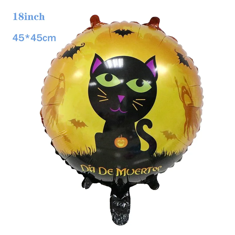 18 дюймов Тыква Happy Halloween Череп Форма черная кошка Фольга воздушные шары для