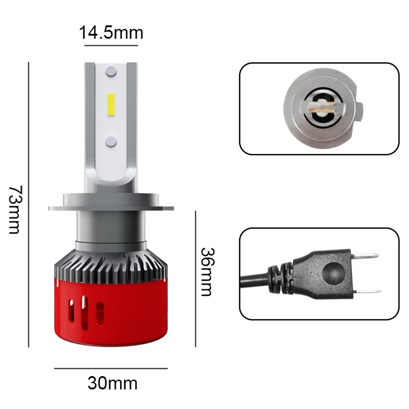 2X6000 K H4 Led H7 H11 H8 Hb4 H1 H3 Hb3 Авто 1903 автомобильные лампы накаливания 60 Вт 6000Lm стайлинга автомобилей Led помощи при парковке(H7