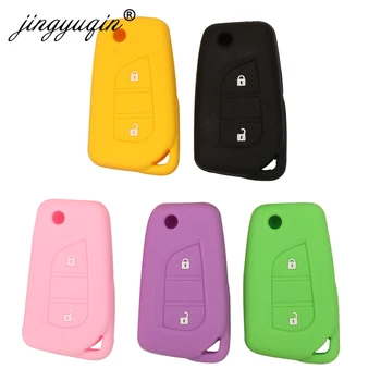 Keyforkess 30pcs 2 BTN custodia protettiva per chiave in Silicone per Toyota Auris Corolla Avensis Verso Yaris Aygo Scion TC IM Camry RAV4