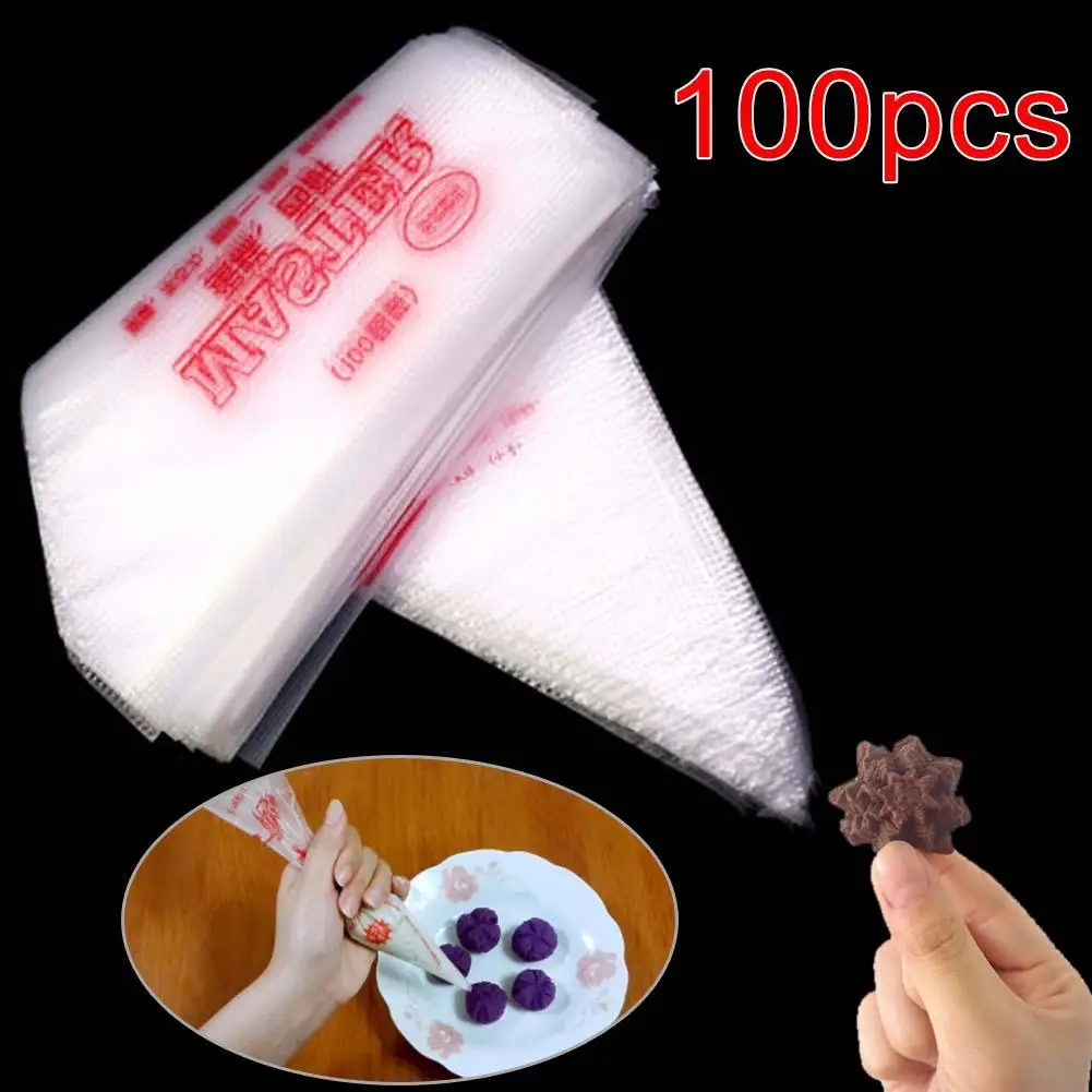 Firstake – Bolsas De Pastelería Desechables, 100 Unidades, Bolsas De Pasteleria Desechables 100 Unidades Bolsas De Pasteleria Gruesas De 12 Pulgadas Bolsas Antiestallido Bolsas De Glaseado