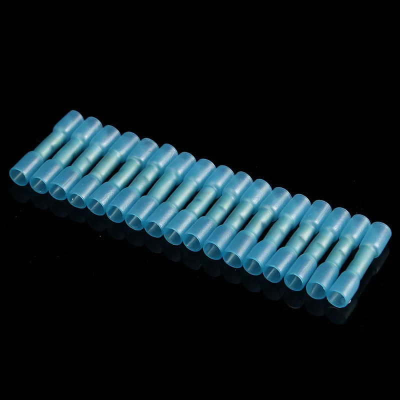 100 шт. BHT2 16-14AWG 1,5-мм2 термоусадочная Стыковая Водонепроницаемая Соединительная муфта Стыковая термоусадочная трубчатая муфта и соединители