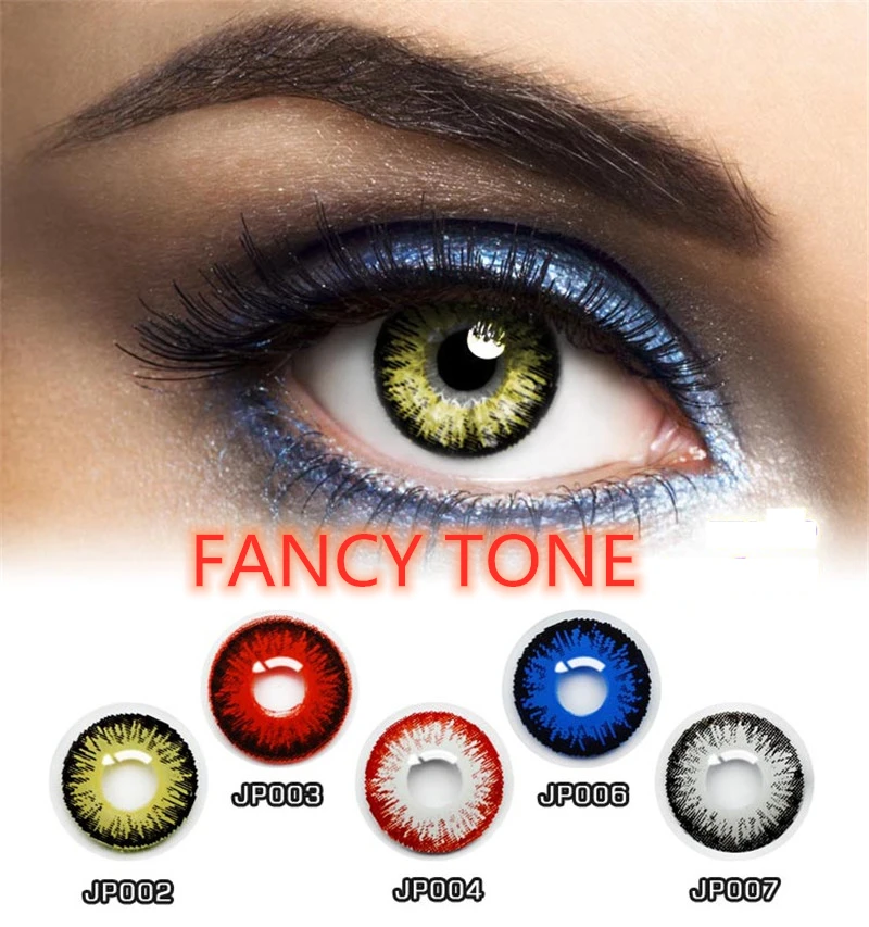 

[FANCY TONE] 1 Pair Colored Halloween Contacts Crazy Contact Lens for cosplay Cosmetic Contacts Lenses Eye Color