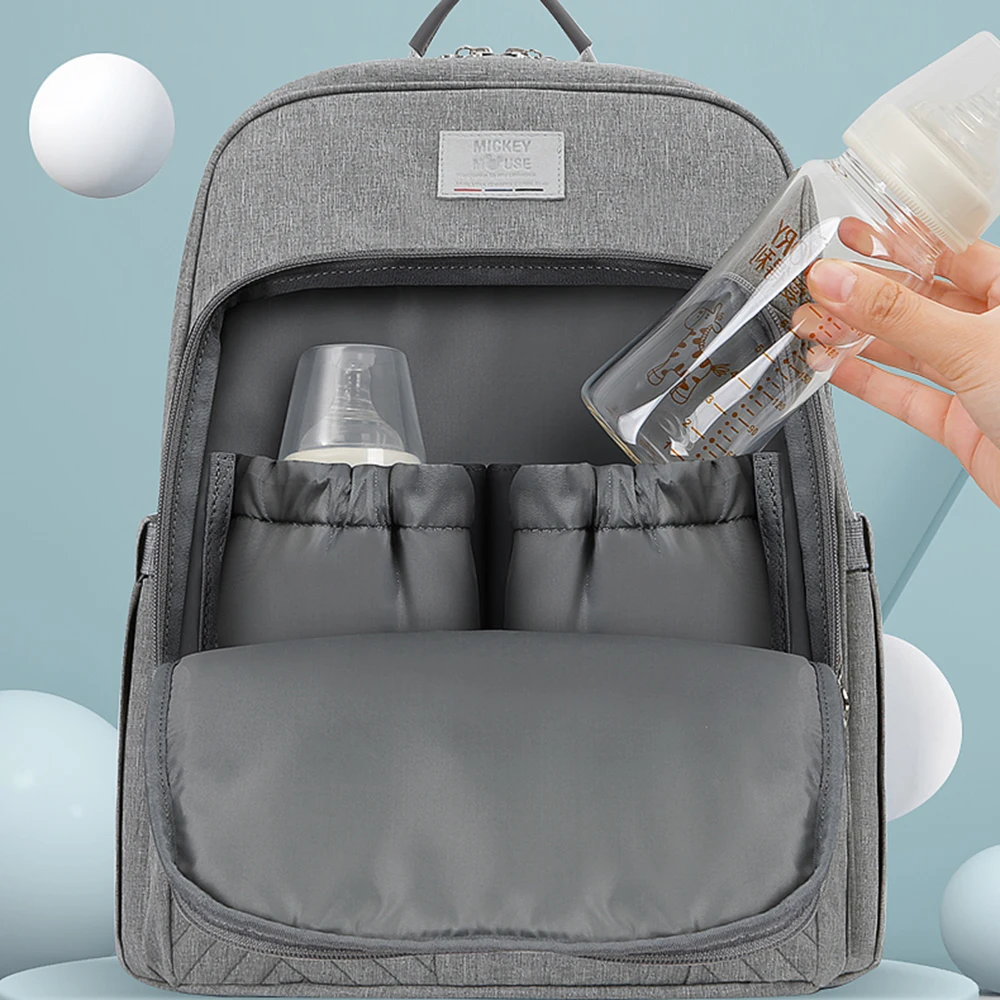 Disney New Fashion Diaper Bag Multi-Function Mother Bag For Nappy Baby Travel Backpack Large Capacity Maternity Backpack Gray Disney New Fashion Diaper Bag Multi-Function Mother Bag For Nappy Baby Travel Backpack Large Capacity Maternity Backpack Gray