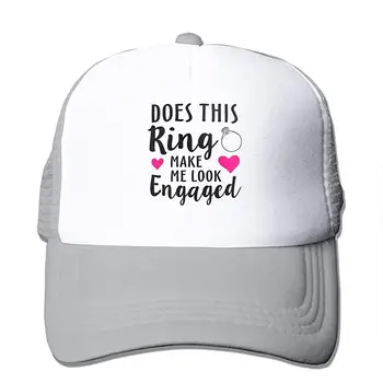 

Does This Ring Make Me Look Engaged Mesh Baseball Caps Trucker Style Hat Gray
