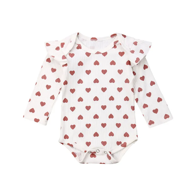 PUDCOCO/Милая Одежда для новорожденных и маленьких девочек комбинезон с длинными рукавами и рюшами, комплект одежды для детей от 0 до 18 месяцев