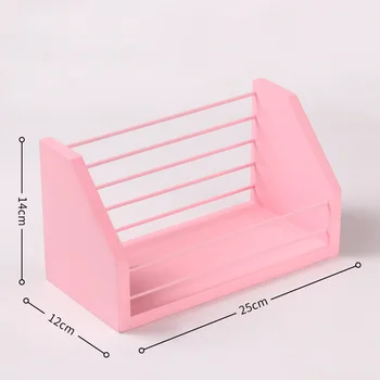 

Industrial Wall Mounted Design Shelf Unit Metal Wire Floating Wood Rack Shelves Wood+iron Effectively Save Living Space