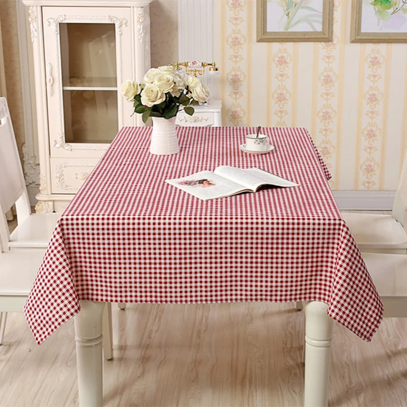 Lanke Modern Decorative Plaid Rectangle Tablecloth,Home Kitchen Decoration Dining Table Cover Tea TableCloth