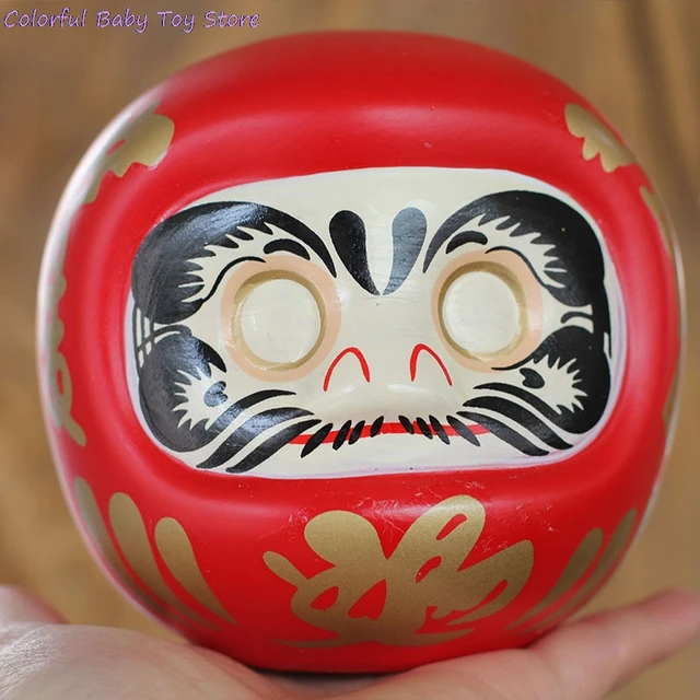 4 Inch Japanese Ceramic Daruma Doll Lucky Cat Fortune Ornament Money Box Office 1