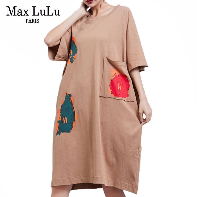 Max LuLu/Новинка 2020 корейские модные стильные женские летние хлопковые платья
