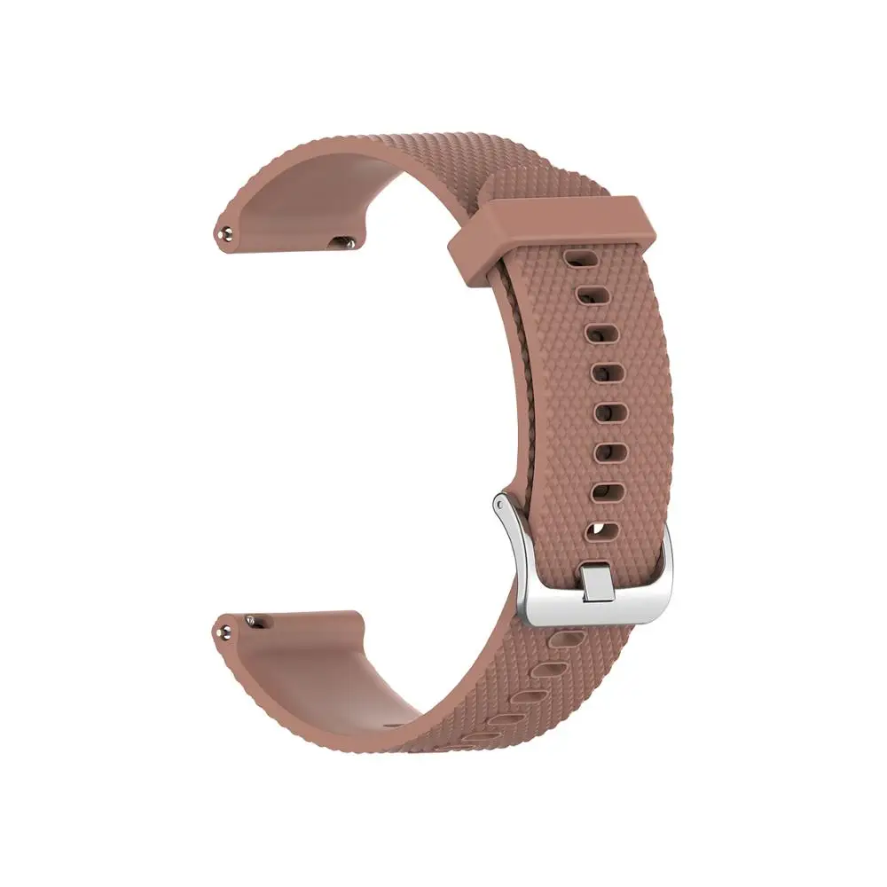18mm Soft Silicone Smart Watch Strap For Garmin Vivoactive4S Sport Wrist band For Vivoactive 4S Replacement Bracelet Accessories - Цвет: Коричневый