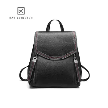 

Genuine Leather Women Backpack New Fashion Soft Shoulder Bag Large Capacity Casual School bags for Girls mochilas mujer