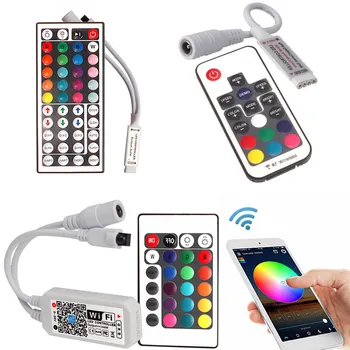 

Magic Home DC 12V Wireless WiFi LED Controller RGB IR RF LED Controller for 2835 SMD 5050 led strip Light Remote Control RGB Set