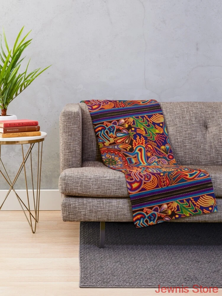 Huichol Throw Blanket Super Soft Printing Family Car and Sofa Bed throws Summer Office Quilts