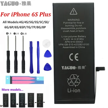 

100% New Original AAAAA 2750mAh Battery For Apple iPhone 6S Plus 6SP iPhone6SP Real Capacity Zero Cycle Free Repair Tools Kit