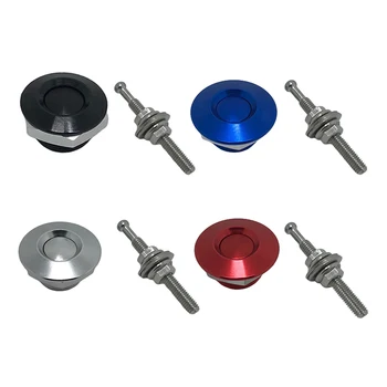 

Auto Car Universal 32mm/1.25 Inch Aluminum Alloy Push Button Hood Pins Engine Bonnet Quick Latch Lock Clip Kit Quick Latch