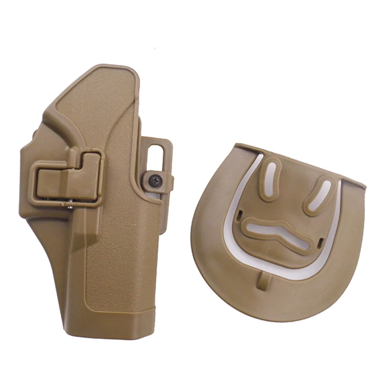 Tactical CQC Compact handgun Belt holster Quick Draw Right Hand Gun Holster w/ Paddle Waist Belt for Glock 17 18 19 23 26 32
