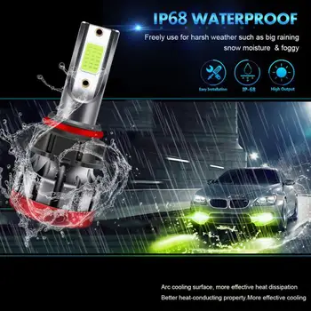 

Car Lights 2 X5202 LED Headlight Conversion Kit DOB Bulb 120W 26000LM Lemon Light High Power Automobiles Accessories