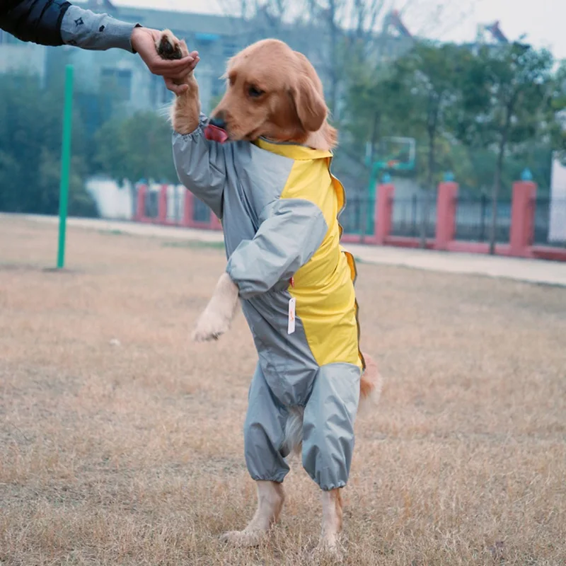 Лидер продаж дождевик с надписью ФБР(собака дождевик Водонепроницаемый Pet накидка легкая кофточка для домашнего питомца для золотистого ретривера Лабрадора Собак Плащи