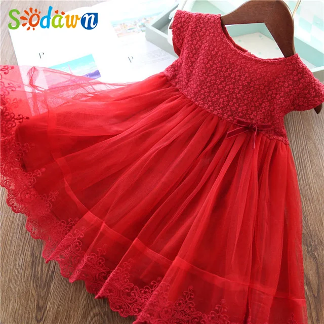 Sodawn Princess Dress Girl Evening Party Lace Clothes Birthday Wedding Kids For Children Dresses | Детская одежда и обувь