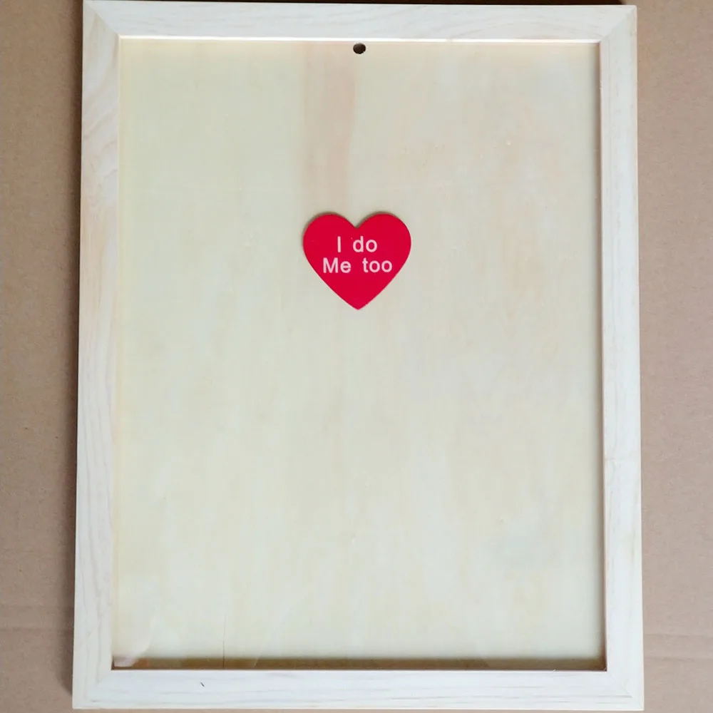 

Hot New Wood Wedding Signature Book Portable Originality Loving-Heart Wood Chip Wedding Birthday Party Supplies Decorative Photo