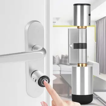 

eLinkSmart electronic security door lock cylinder fingerprint & bluetooth cylinder quick easy installation Suit for EU door lock