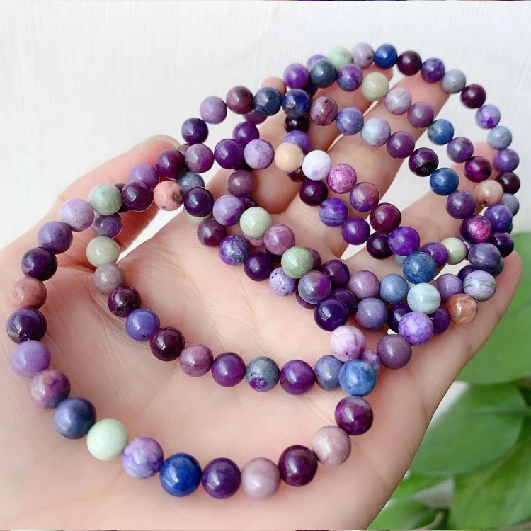 

Sugilite bracelet PURPLE round 6.5mm AAA bracelet wholesale beads FPPJ nature GEMSTONE