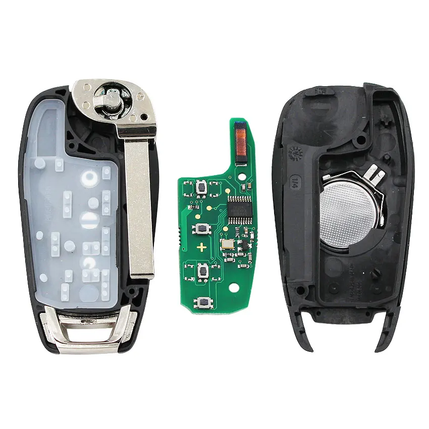 3 кнопки модифицированный складной Флип дистанционный автомобильный смарт ключ-брелок 315 МГц или 433 МГц ID46 PCF7941 чип для Chevrolet Cruze с нерезанным лезвием