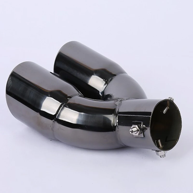Внешний автомобиль выхлопной трубы литья замена аксессуар Впускной согнутый глушитель двойной нержавеющая сталь инструмент