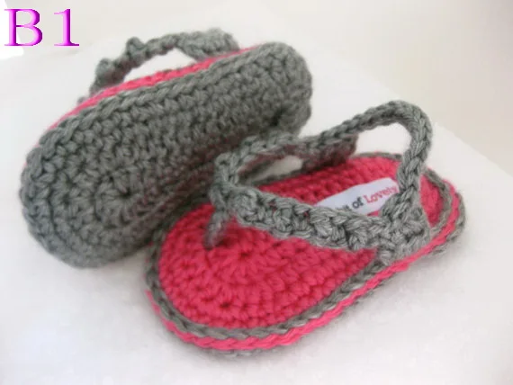 

Summer baby toddler shoes handmade crocheted gray baby boy flip flops newborn shoes photo shoes