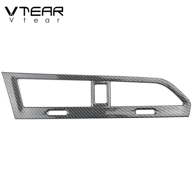 Vtear для VW Tiguan тигуан аксессуары из углеродного волокна, приборная панель, Кондиционер, выход переменного тока, вентиляционное отверстие, отделка рамы, интерьер, стиль，автотовары