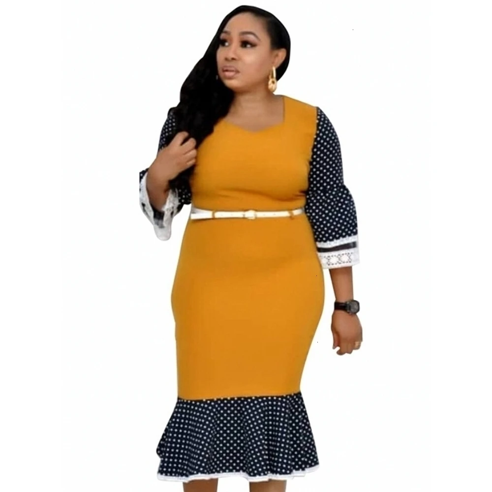 sexy square neck polka dot bodycon dresses