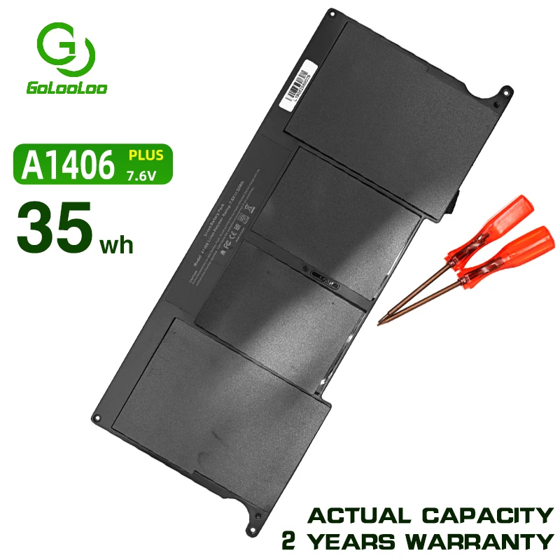 Аккумулятор Golooloo 35Wh A1406 для ноутбука Apple MacBook Air A1370 ( 2011 производство) A1465 2012 лет) MC965