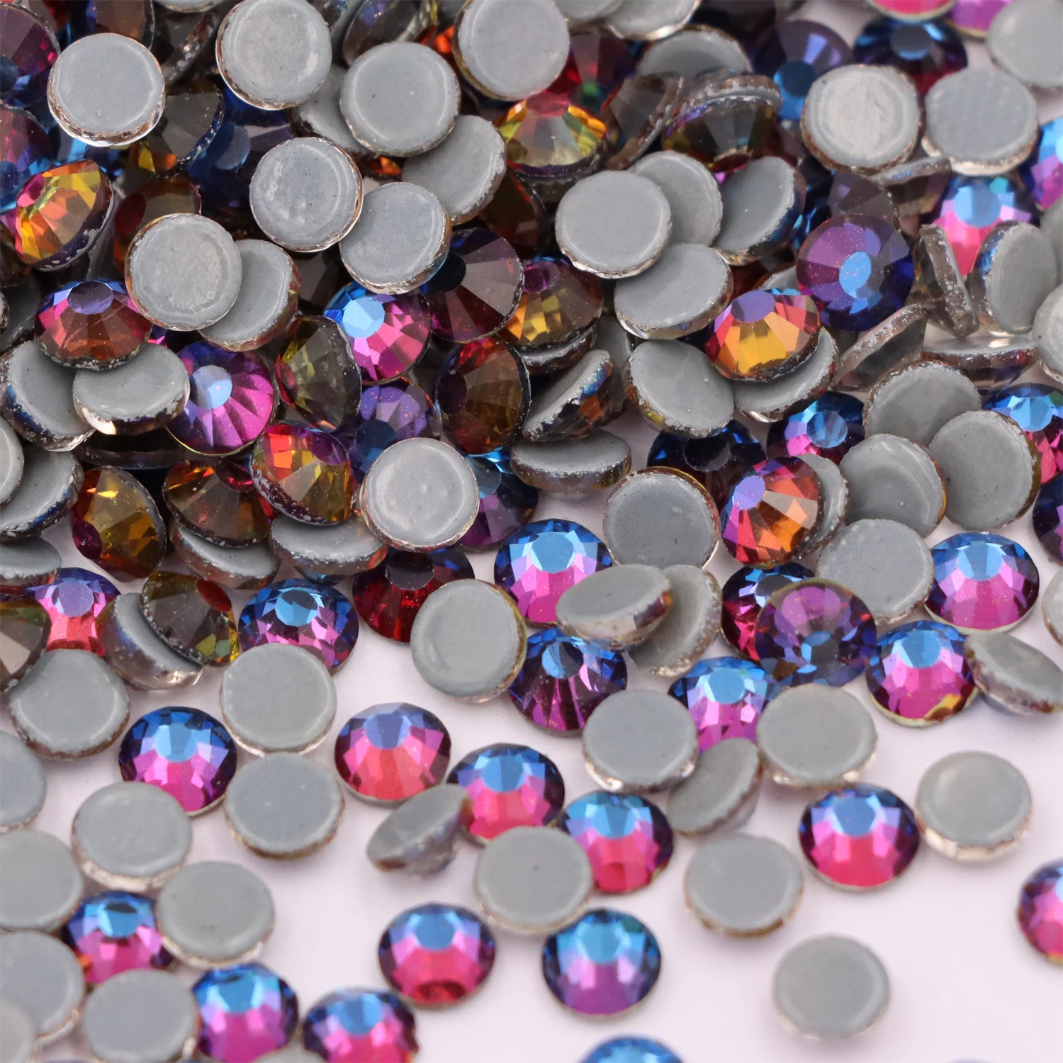 Blue Rainbow Iron On Rhinestones / Hot Fix Crystals Hotfix Glass Stones Strass for Clothes Shoes Nail Art Decoration | Дом и сад
