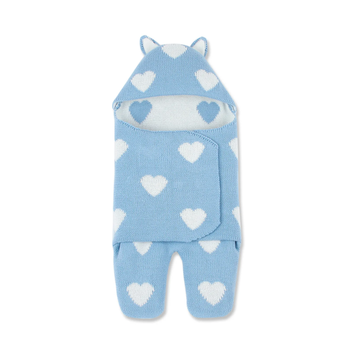 Дизайн, зимняя хлопковая стеганая Одежда для новорожденных, плотные милые комбинезоны для маленьких девочек и мальчиков - Цвет: Blue