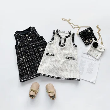 

baby girl clothes 2019 fall kids vest dresses and bag fashion high-grade children princess dress brand girls clothing